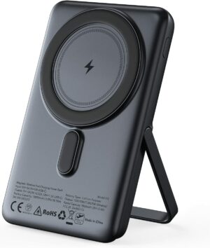 Euker マグネットモバイルバッテリー 10000mAh 大容量 軽量 スタンド付 ワイヤレス充電器 急速充電 PD対応 iPhone13 iPhone12シリーズ MagSafe PSE認証済 I13