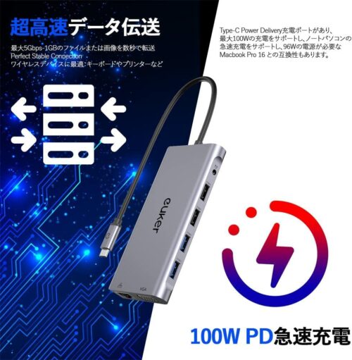 PC/タブレット その他 Euker 【12in1】 USBハブ Type-C USB3.0 ドッキングステーション HDMI 