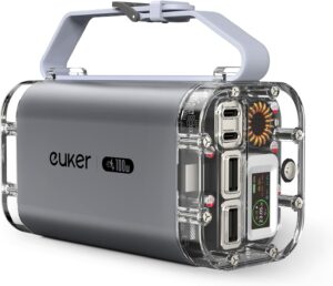 Euker モバイルバッテリー 大容量 40000mah 急速充電 最大出力100W ポータブルバッテリー Type-A Type-C ノートPC ディスプレイ 懐中電灯 PSE認証済