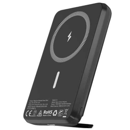Euker マグネットモバイルバッテリー 10000mAh 大容量 軽量 スタンド付 ワイヤレス充電器 急速充電 PD対応 iPhone13 iPhone12シリーズ MagSafe PSE認証済
