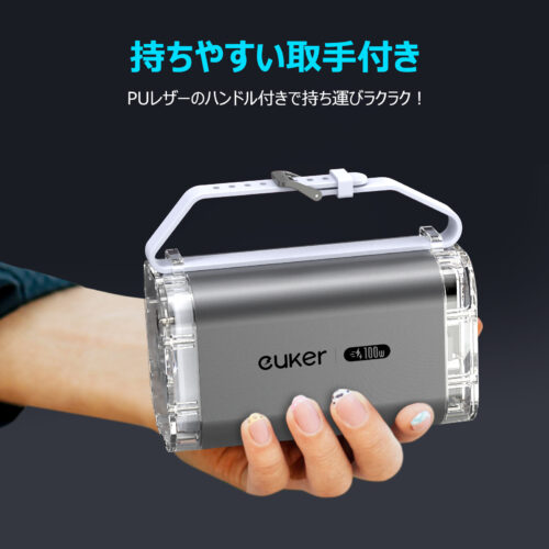Euker モバイルバッテリー 大容量 40000mah 急速充電 最大出力100W ポータブルバッテリー Type-A Type-C ノートPC ディスプレイ 懐中電灯 PSE認証済 - 画像 (8)