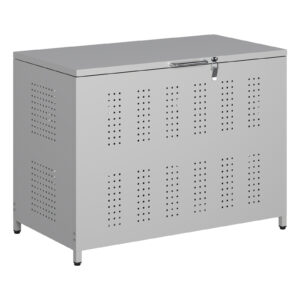 ゴミ箱 大型 屋外 210L ゴミステーション 組立式 ごみ収集ボックス 蓋付き カラス・野良猫対策 分別ダストボックス 庭・公共施設用