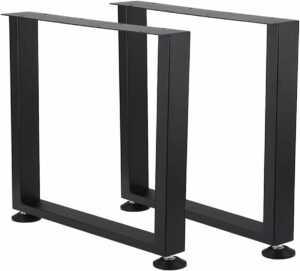 アイアンレッグ テーブル 脚 家具脚 スクエア型 2本セット 奥行45Cm 高さ37Cm 荷重400Kg 高さ調整 Diy 脚のみ パーツ