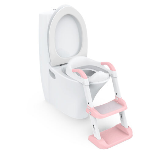 補助便座 トイレトレーナー ステップ付き レトレーニング 踏み台 折りたたみ 子供用 トイレ アラウーノ対応 ピンク