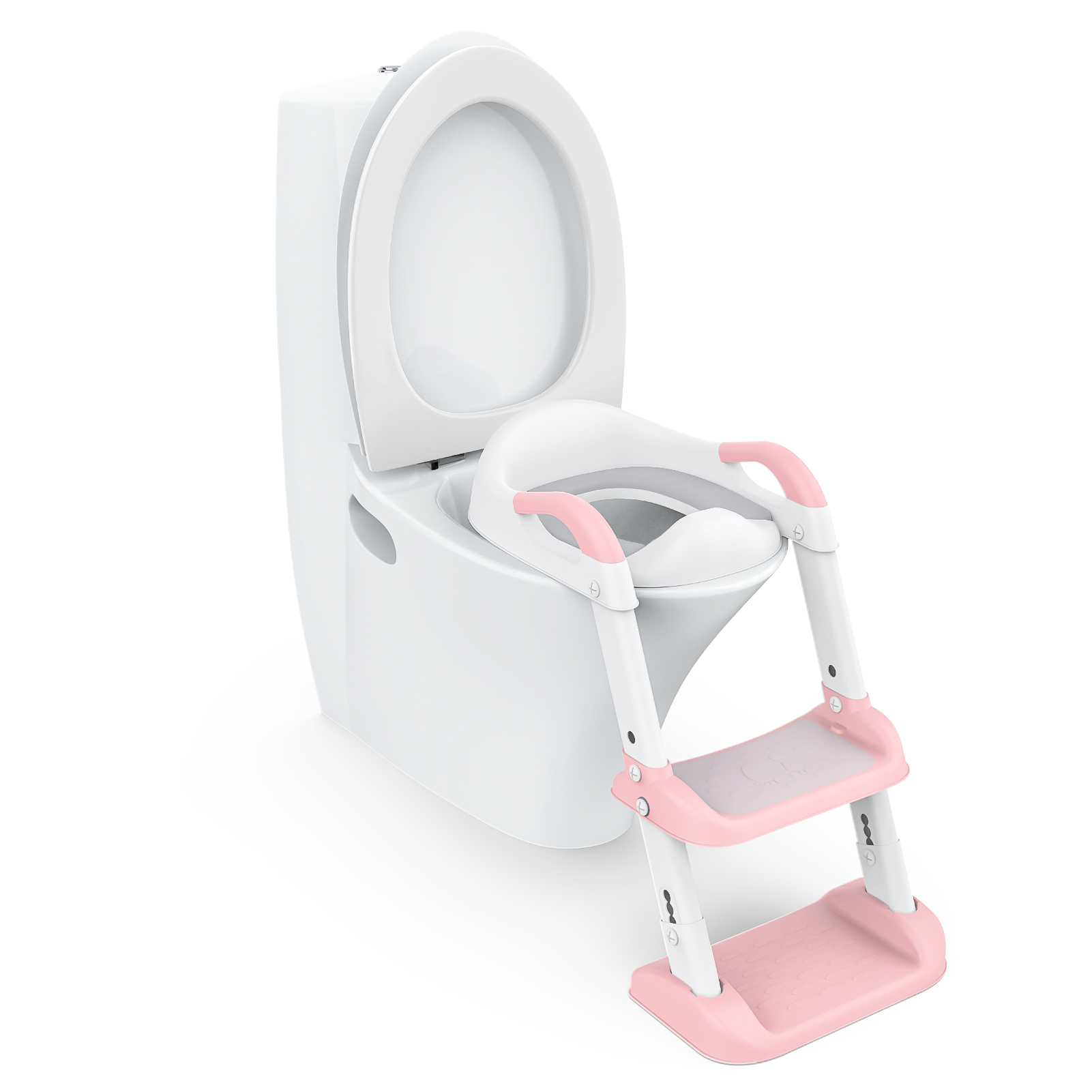 補助便座 トイレトレーナー ステップ付き レトレーニング 踏み台 折りたたみ 子供用 トイレ アラウーノ対応 ピンク
