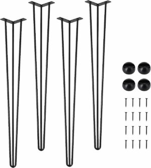 アイアンレッグ テーブル 脚 4本セット 高さ40.6cm 荷重400kg diy パーツ 家具脚 脚用ゴムパット付属 Ｖ字型