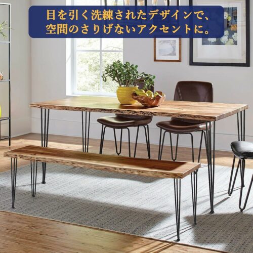 アイアンレッグ テーブル 脚 4本セット 高さ71cm 荷重400kg diy パーツ 家具脚 脚用ゴムパット付属 Ｖ字型 - 画像 (6)