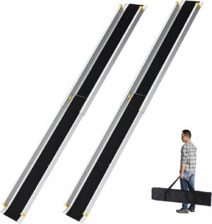 車椅子 スロープ アルミスロープ 伸縮 階段 玄関 段差解消 106Cm~182Cm 幅20Cm 長さ調節可能 持ち運び 介護用 滑り止め