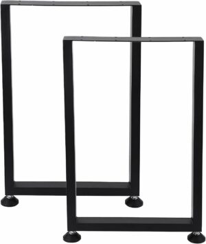アイアンレッグ テーブル 脚 家具脚 スクエア型 2本セット 奥行45Cm 高さ67Cm 荷重400Kg 高さ調整 Diy 脚のみ パーツ