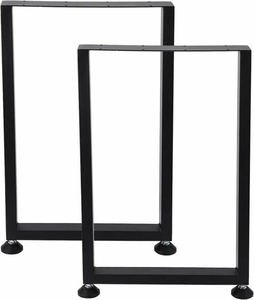 アイアンレッグ テーブル 脚 家具脚 スクエア型 2本セット 奥行45Cm 高さ67Cm 荷重400Kg 高さ調整 Diy 脚のみ パーツ