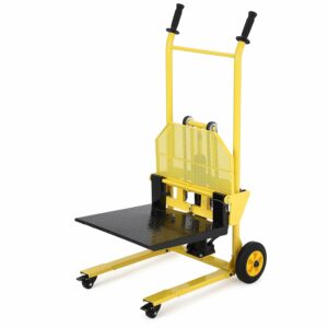 ハンドフォークリフト 油圧ペダル式 脱着式プレート付き ハイタイプ ハンドパレット スチール製 昇降130ｍｍ-935ｍｍ 耐荷重200Kg フォーク長さ470Mm 幅160-480Mm