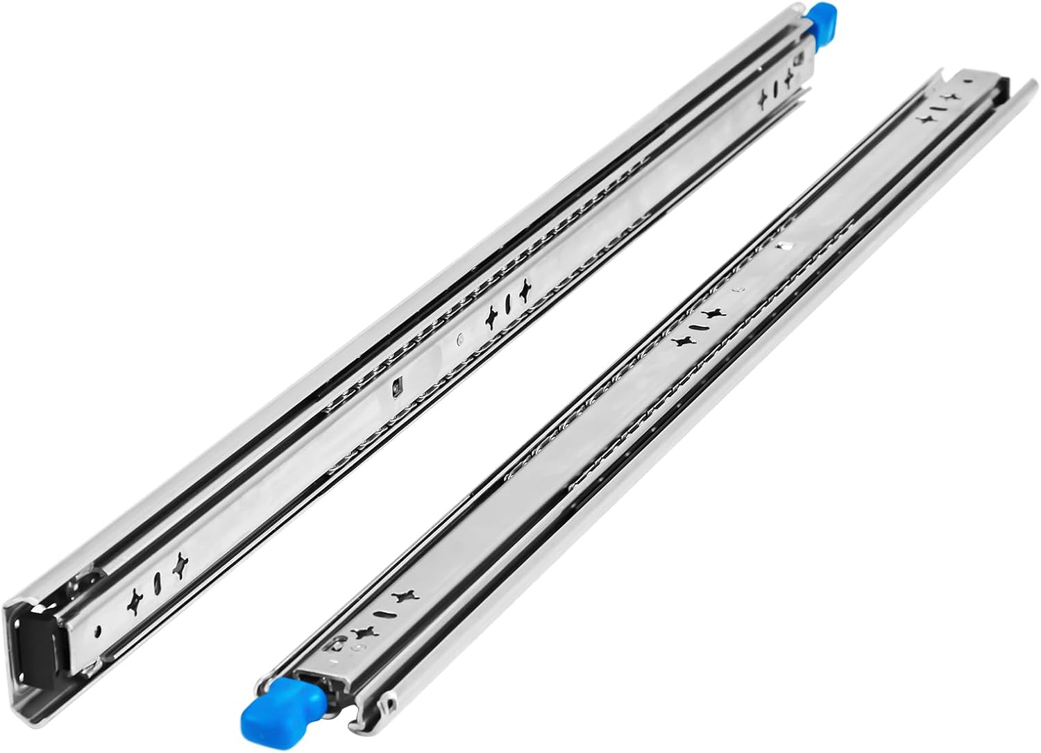 スライドレール 650mm 幅53mm ロック付き かんぜんな拡張ボール伸縮式 3段引き 耐荷重90kg 左右1セット