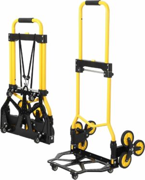 キャリーカート 折り畳み 3輪 台車 10つの車輪 段差 軽量 ハンドトラック 耐荷重120Kg 補助輪付き 固定ロープ付 静音 荷物運搬 業務用
