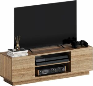 テレビボード テレビ台 幅108 収納 ローボード 47型対応 背面収納 可動棚 扉付き 木製 ナチュラル