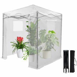 ビニール温室 折りたたみ温室 2m/2.5m/3m 農業ビニールハウス 大型 高さ調整 組立簡単 家庭菜園 ガーデンハウス 防寒 幅250x奥行250cm
