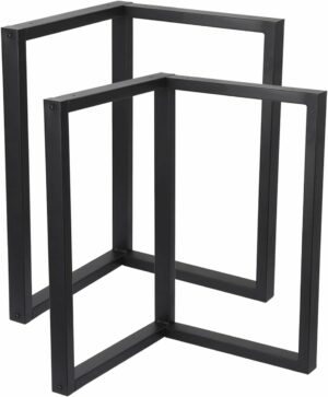 アイアンレッグ テーブル 脚 家具脚 脚用ゴムパット付属 L字型 2本セット 高さ72Cm 荷重400Kg Diy パーツ