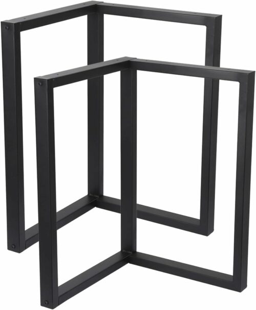 アイアンレッグ テーブル 脚 家具脚 脚用ゴムパット付属 L字型 2本セット 高さ72Cm 荷重400Kg Diy パーツ