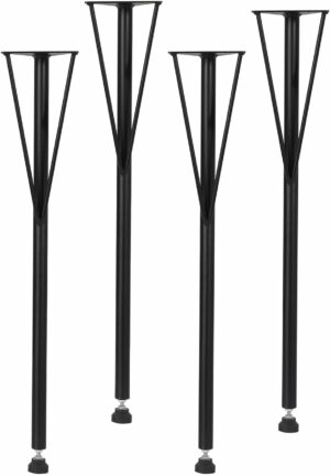アイアンレッグ テーブル 脚 家具脚 脚用ゴムパット付属 Y字型 4本セット 高さ68.5Cm 荷重400Kg Diy パーツ